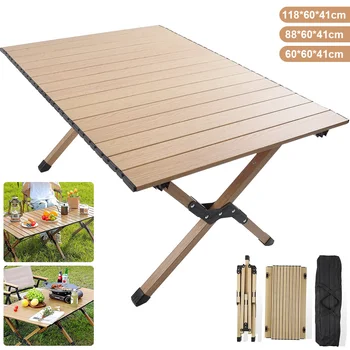 Tavolo Pieghevole da Esterno, Tavolo Portatile per Picnic, Campeggio, Escursionismo, Viaggi, Barbecue con Borsa per il Trasporto