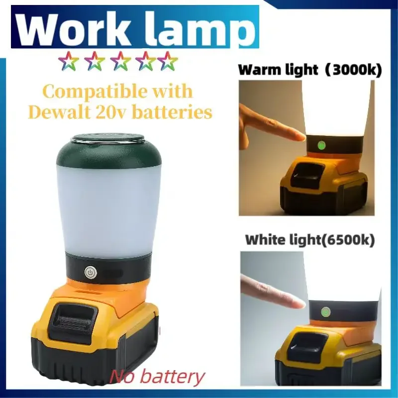 Portable  For Dewalt Light Lamp LED Camping Light Tent Lantern Night Lamp Outdoor Fishing Party (Excluding Batteries) digital infrared night vision 500m full dark viewing day night use wearable photo taking video recording camera for camping observation night fishing boating