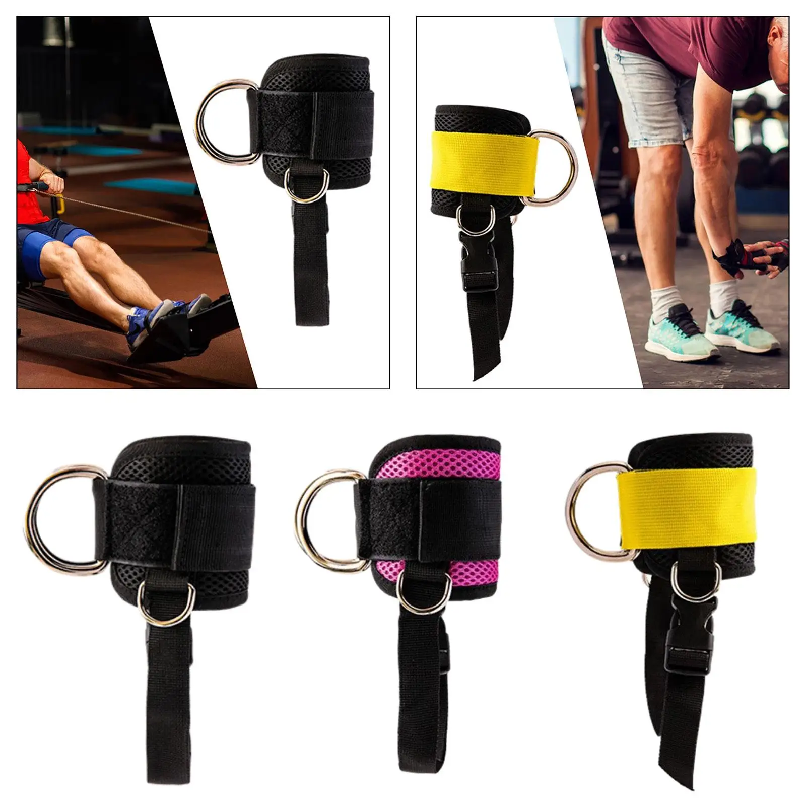 Ankle Strap for Cable Machine Cable Machine Accessories Premium Ankle Cuff Ankle Buckle for Strength Training Curls Fitness