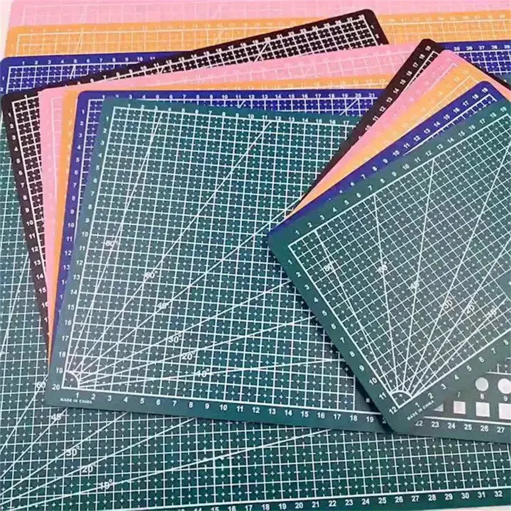 Double-Sided A4 Self-Healing Cutting Mat with Grid