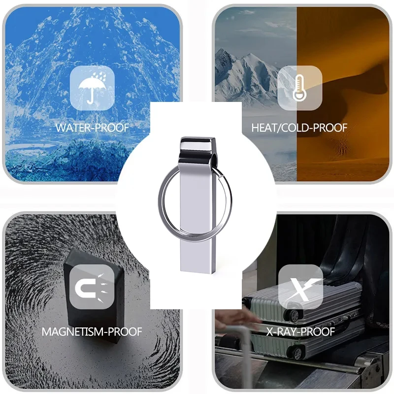 USB 플래시 드라이브 2.0, 4G 방수 펜드라이브 3.0, 64g 금속 메모리 스틱, 고속 128G 플래시 펜 드라이브, 무료 로고 U 디스크, 10PCs/로트