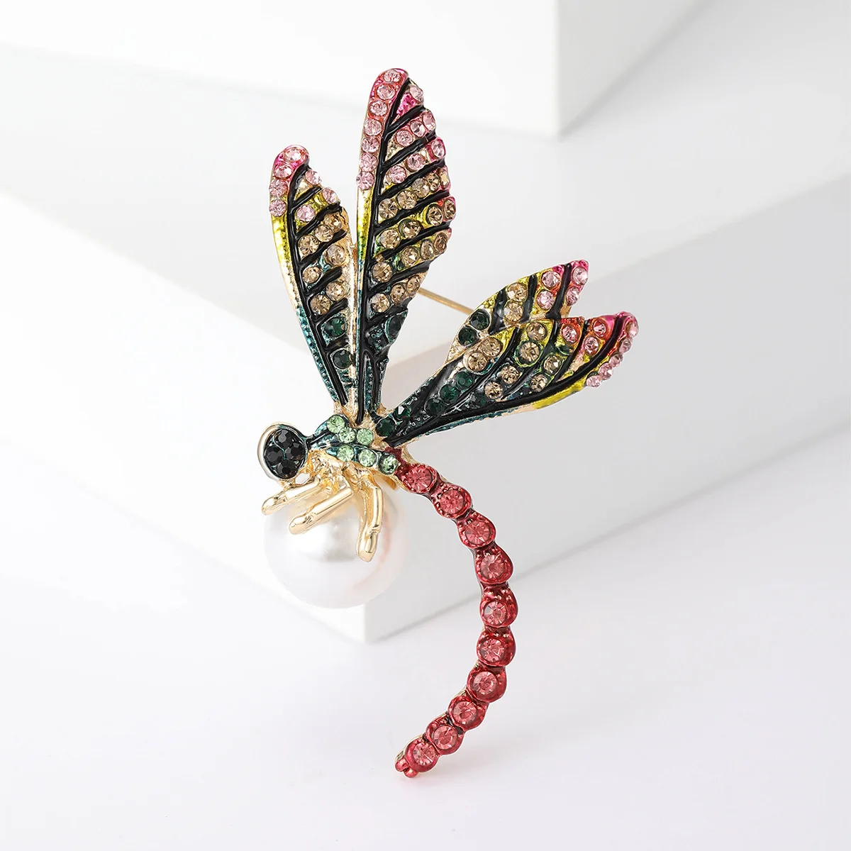 

New Dragonfly Brooches For Women Men Rhinestone Insects Party Office Brooch Pin Gifts