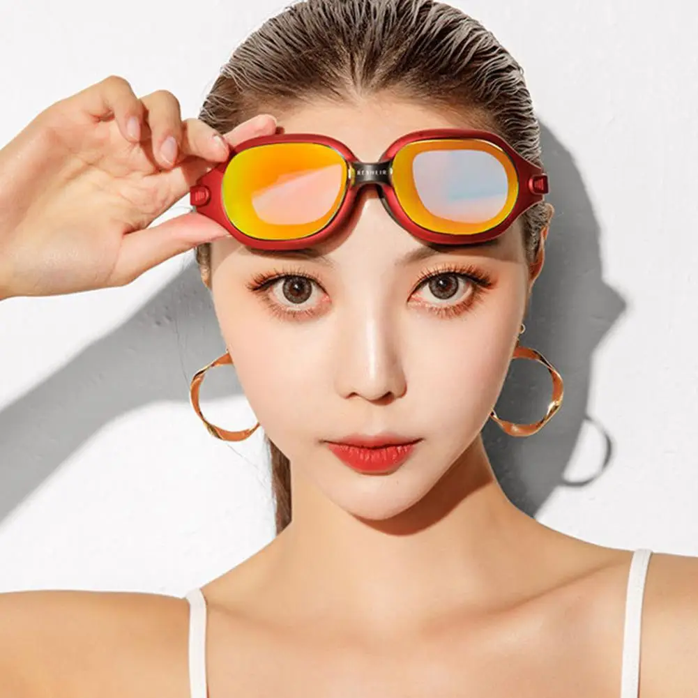 Big-frame Swimming Goggles Waterproof Changeable Lens Chic Men Women Swim Pool Underwater Eyewear Equipment