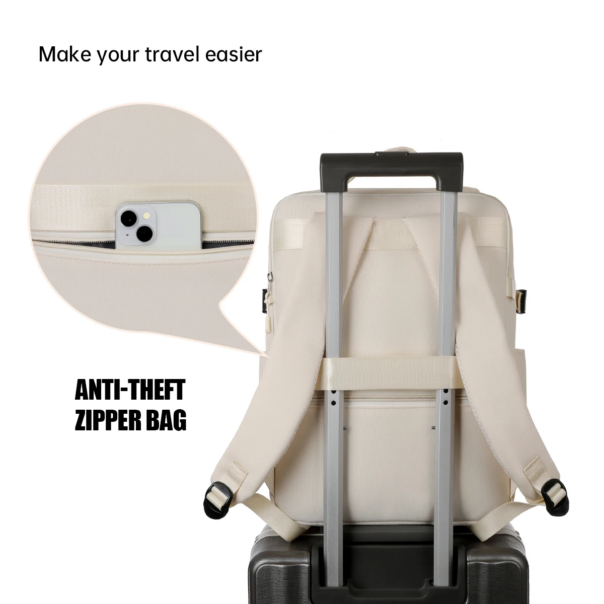 Travel Backpack for Men and Women, Short-Distance Travel Bag, Large-Capacity College Student Computer Bag, Business Trip Storage Luggage Bag