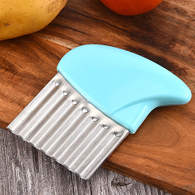5PCS/set Stainless Steel Wavy Edged French Fries Cutter Durable Potato Chip Slicer Potato Shred Vegetable Chopper Kitchen Tools