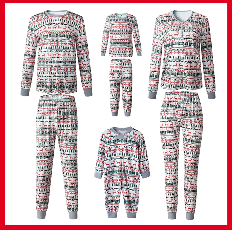 Conjunto de pijamas navideños familiares a juego 2025, ropa de dormir para adultos, niños, madre e hija, padre e hijo, conjuntos de apariencia familiar para bebés