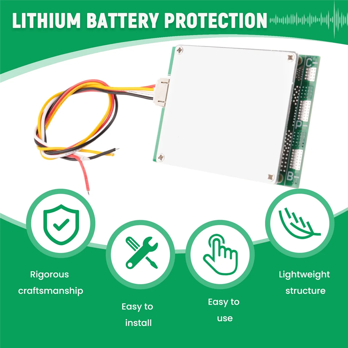 ABUO3S 12V 100A BMS Li-Iron Scheda di protezione del caricabatteria al litio con bilanciamento della batteria di alimentazione/migliora la scheda di protezione PCB - immagine 5