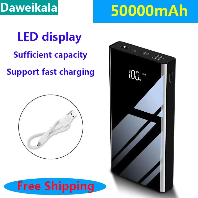 

2024 Power Pack 50000MAH LED Display, Equipped with 20W PD Fast Charging Power Pack, Portable Mobile Power Charger for Poverbank