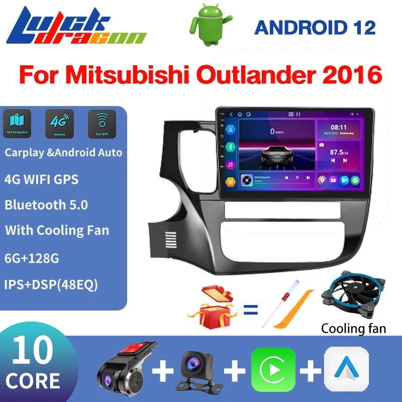 2 Din Android Car Radio For Mitsubishi Outlander 2016 Car Stereo GPS  Navigation Multimedia Audio Player Head Unit Autoradio - AliExpress