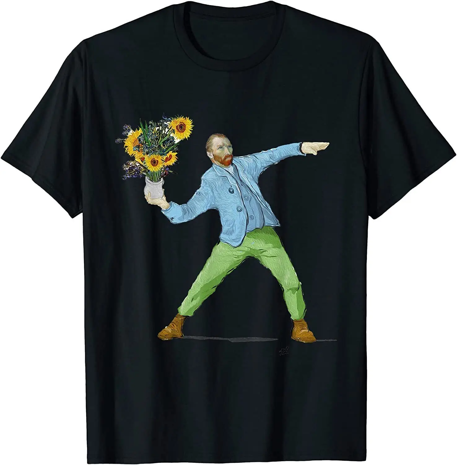 

Новый смешной Ван Гог Let It Gogh Art футболка с картиной