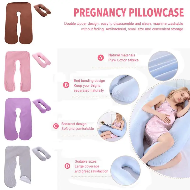 140x80cm Pregnancy Pillow Cases Waist Pillow Nursing Cushion Cover