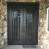 Factory Supply Cast Wrought Iron Exterior Door Iron Window And Door Grills Entry Iron Door 1