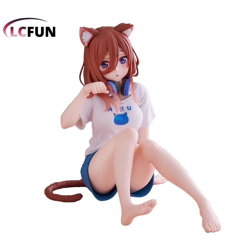 

[Предварительная продажа] оригинальная настольная милая фигурка Taito Nakano Miku gotoujian no Hanayome, одежда для кошек, экшн-модель аниме из ПВХ 13 см
