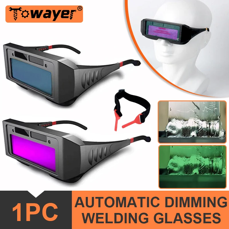 Automatic Dimming Welding Glasses Welding Helmets Solar Goggles Special Anti-glare Glasses tools For Welders Automatic Dimming welders glass welding goggles automatic variable photoelectric welding glasses auto darkening welding helmets protective glasses