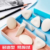 10Pcs Highlight Pencil Eraser White Rubber Soft Erasers Student Drawing Sketch Art Supplies Stationery 4