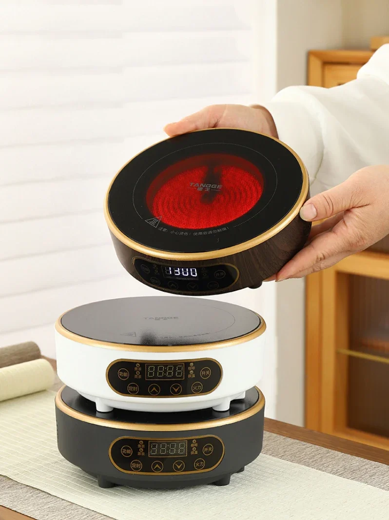 Electric Ceramic Tea Stove Small Household Glass Pot Tea Maker Boiling Water and Light Stove Non Electromagnetic