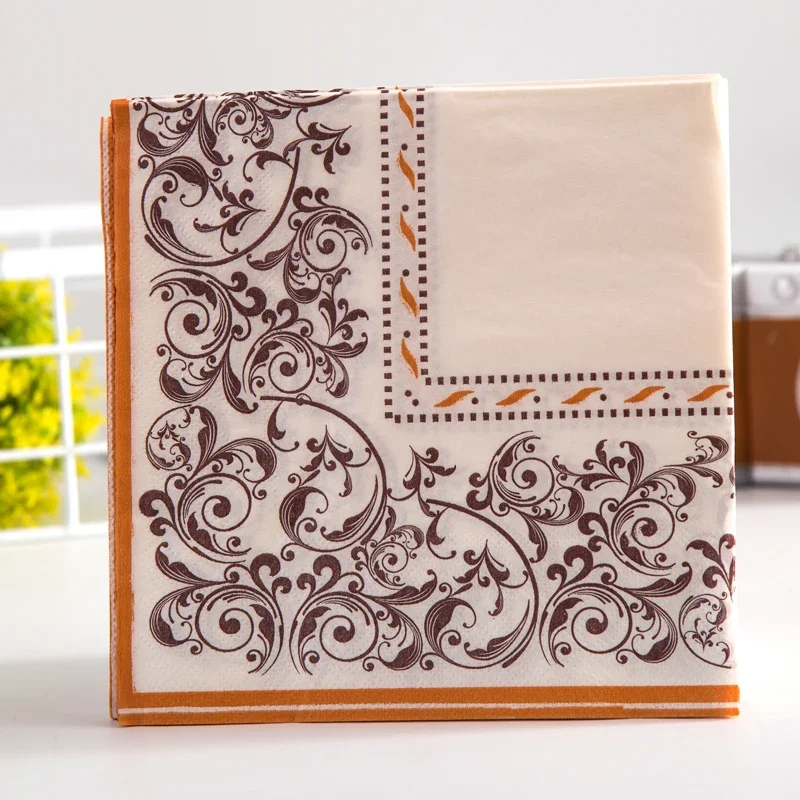10/20pcs/Pac 33*33cm Food Grade Colourful Printed Napkins Wedding Paper Placemats 2 Layers Party Decorations Muzzle Paper