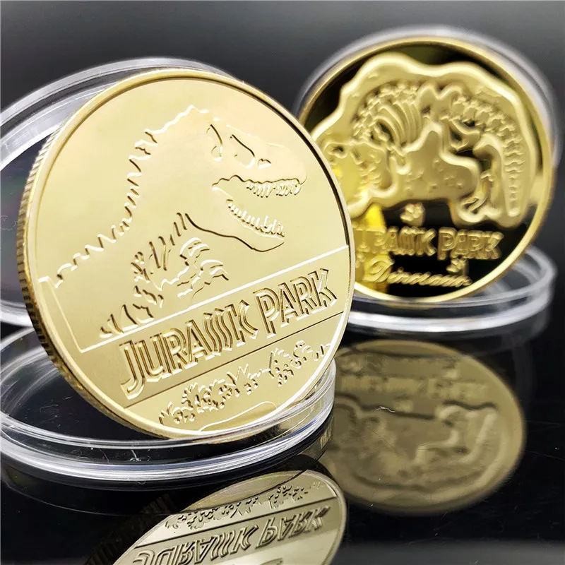 Gold Plated United States Jurassic Park Dinosaur Challenger Souvenirs