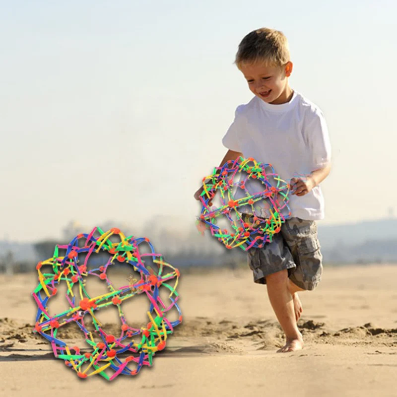 Children's Magic Telescopic Ball Outdoor Flower Ball Throwing Ball Kick-off Stretching Flower Ball Parent-child interactive toy 2