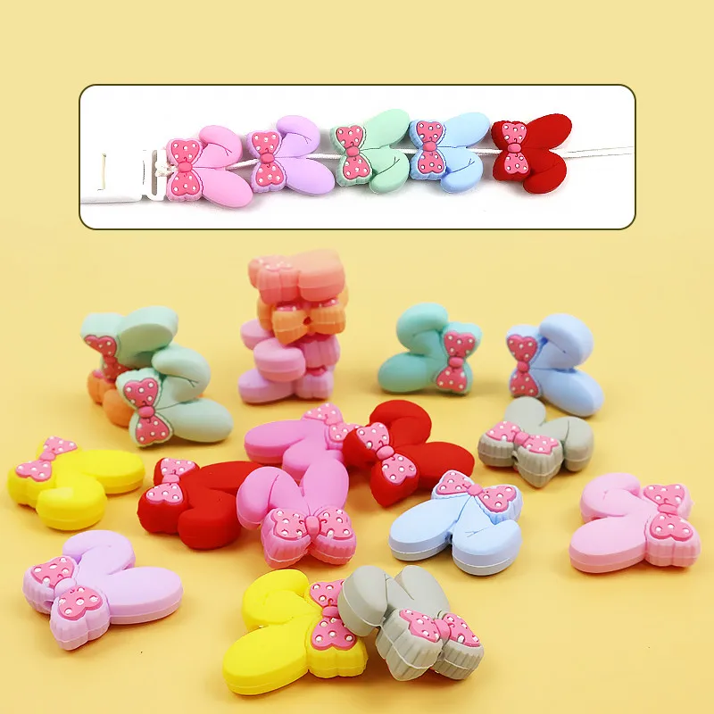 20pcs Baby Cartoon Silicone Beads Bulk BPA Free Food Grade Care