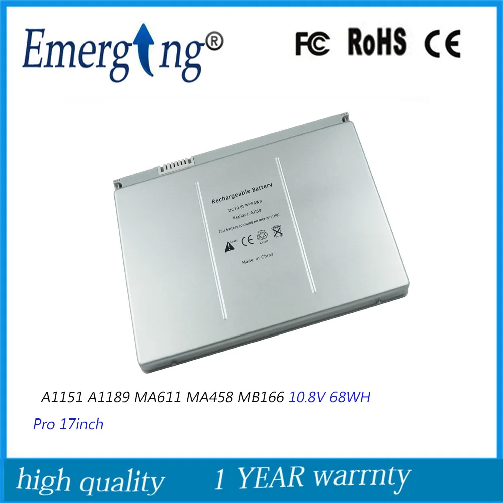 10.8V 68Wh Nuova Batteria Per Laptop Per Apple Mac Pro 17 Pollici A1151 A1189 Ma611 Ma458 Mb166