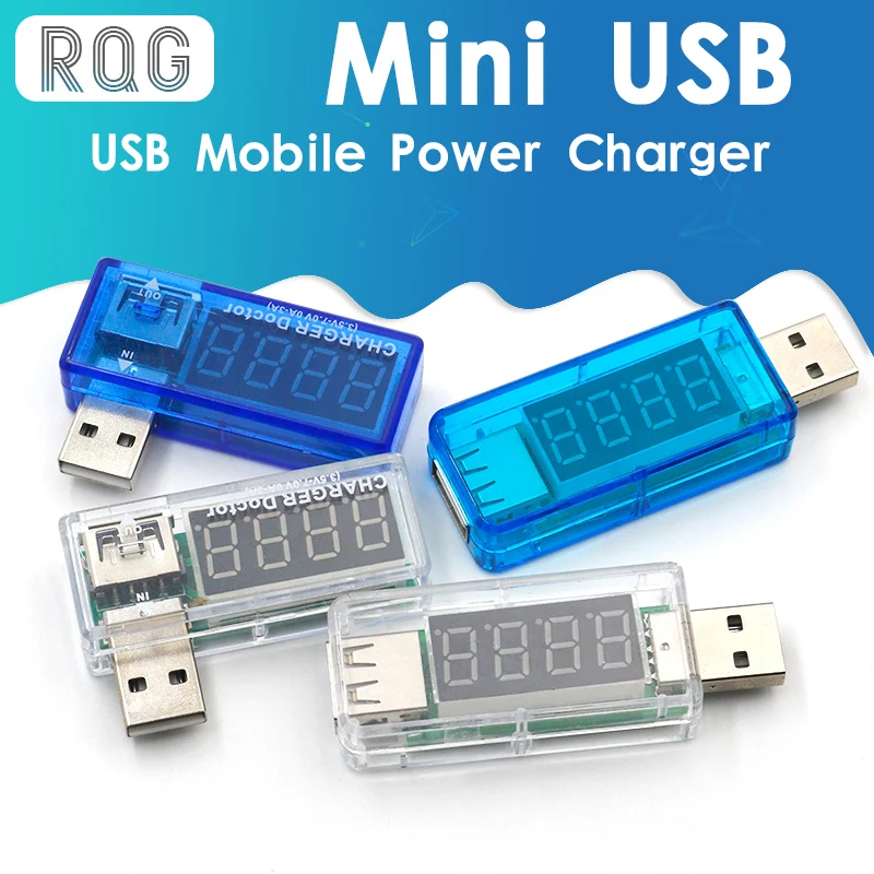 Цифровой USB-тестер напряжения измеритель и силы тока для мобильного телефона с