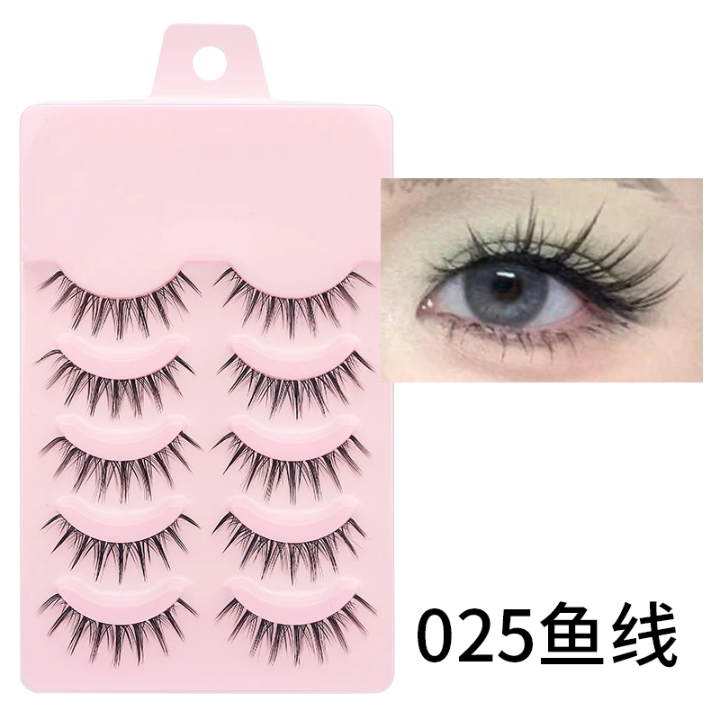 DINGSEN Neue Manga-Wimpern 5 Paar Natürliche Wimpern Faux Mink Falsche Wimpern Anime-Wimpern Weiche Faux Cils Wimpern für den Alltag und Dating – Detail 25