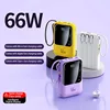 Mini Power Bank à charge rapide, écran LED, affichage numérique, batterie externe avec câble, iPhone, Samsung, Huawei, 20000mAh 2