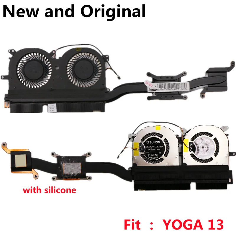 

New Original For Lenovo IdeaPad Yoga 13 YOGA13 Laptop Motherboard CPU GPU Cooling Cooler Heatsink Fan EG50040V1-C06C-S9A