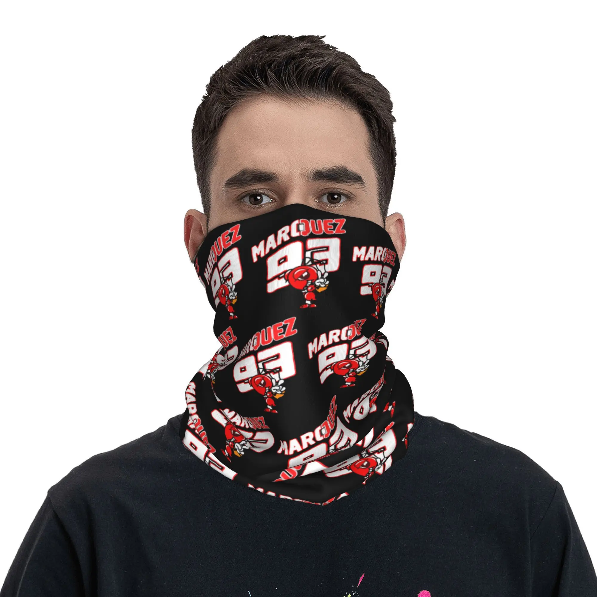 Bandana Neck Gaiter Wrap Scarf Headband Warmer for Hiking Cycling Women Men for Motor-Marquezs Marxs Car Motors