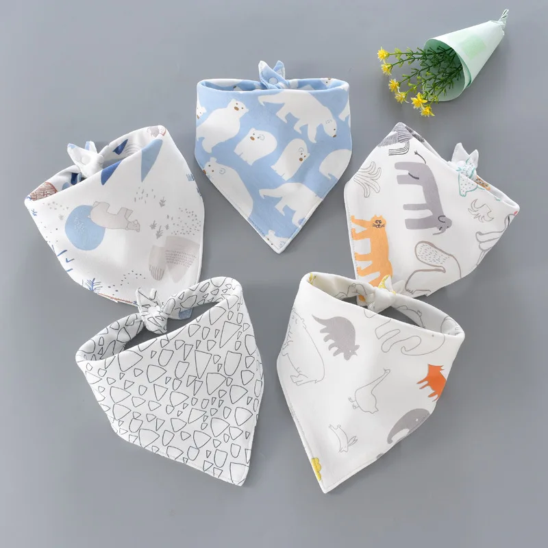 5pcs Cotton Baby Bandana Bibs 3
