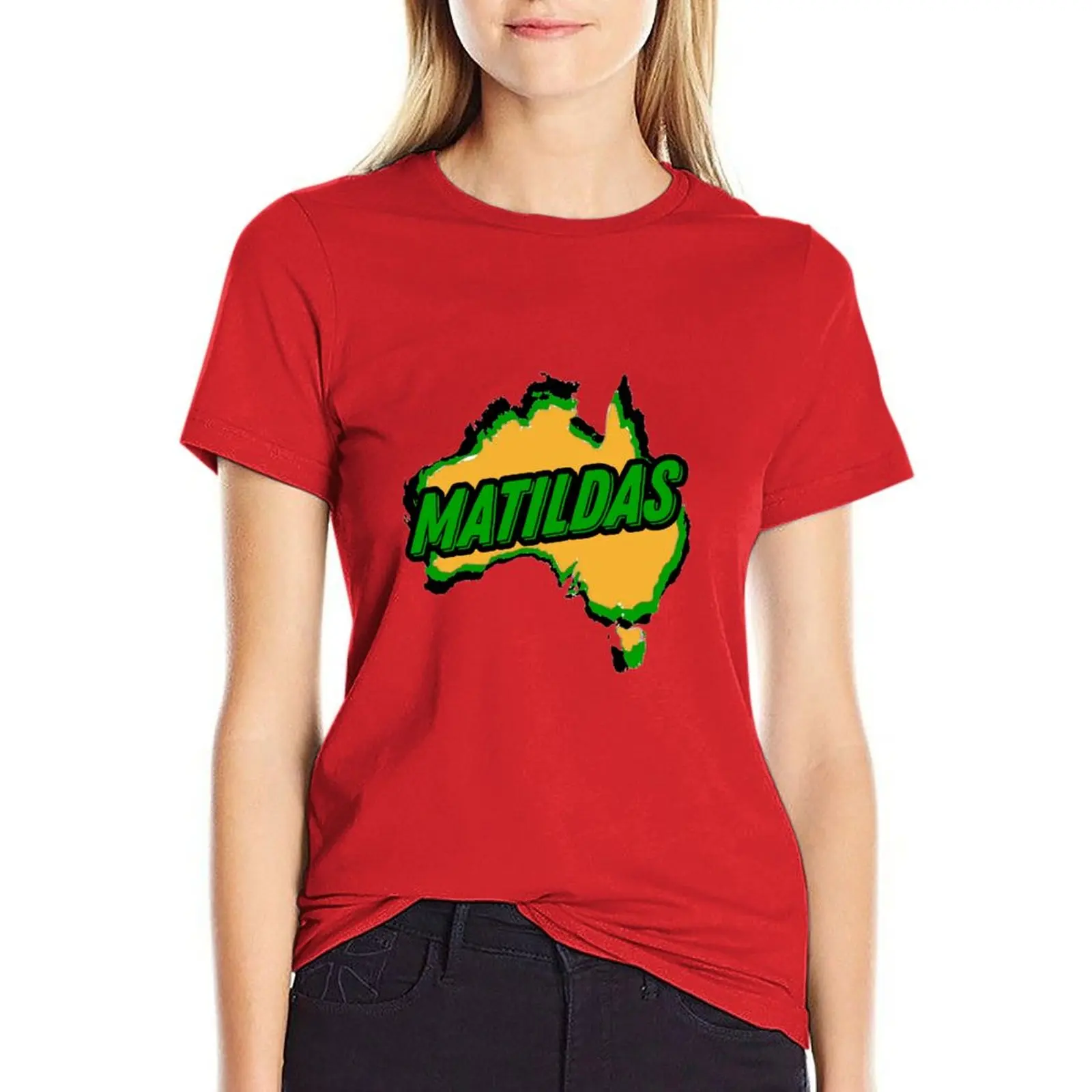 

Matildas T-shirt plus size tops summer tops Short sleeve tee black t shirts for Women