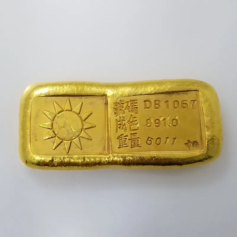 

Antique Crafts Gold Ingot Gold Bar Gold Silk Brass Material Non-GoldJ28