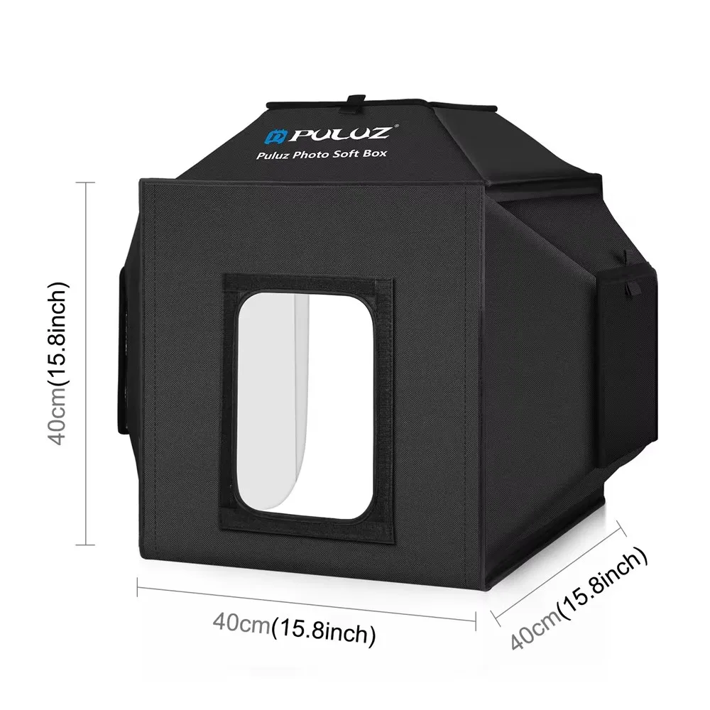 40cm Folding Photography Studio Light Box Table Shooting Tent Softbox Photo Lighting Kits 24W 5500K With 4 Color Backdrops