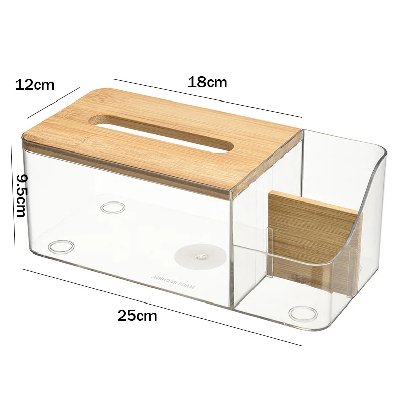 Tissue box multi-functional remote control storage box home living room dining room desktop decoration wooden cover