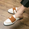 Suede Leather Shoes Men's Casual Luxury Brand Handmade Muller Loafers Men Slip-On Flats Driving Dress Shoes Half Slippers 38-48 2