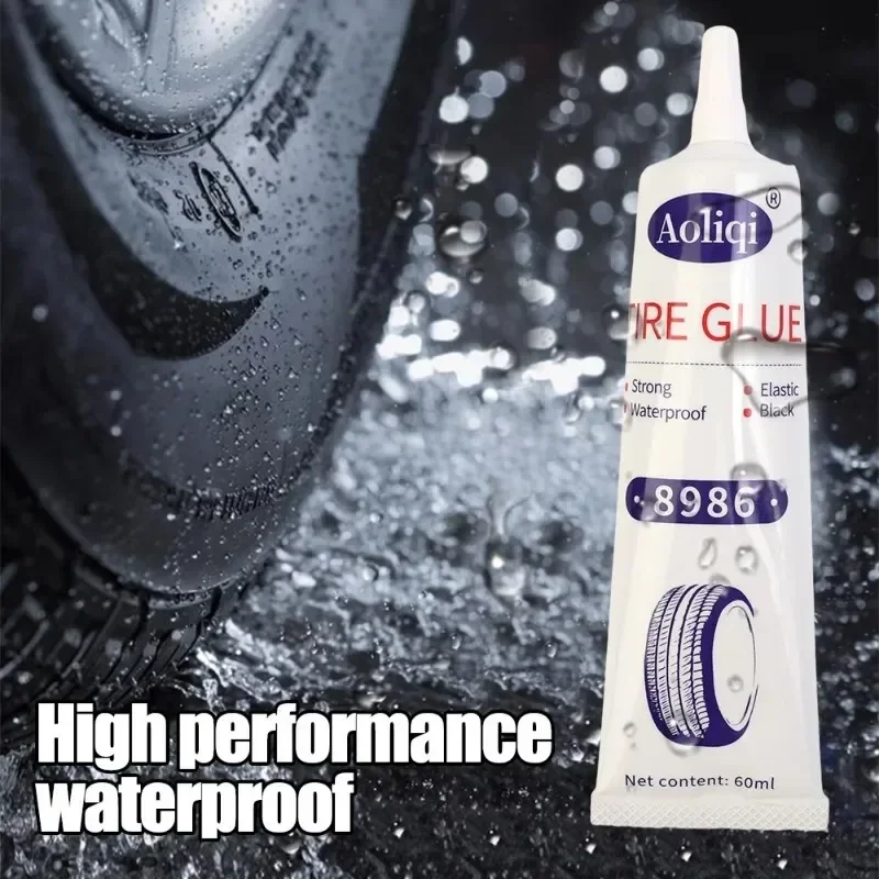 Tire repair glue Car tire repair glue auto black rubber wear-resistant adhesive instant strong bond leather strong rubber