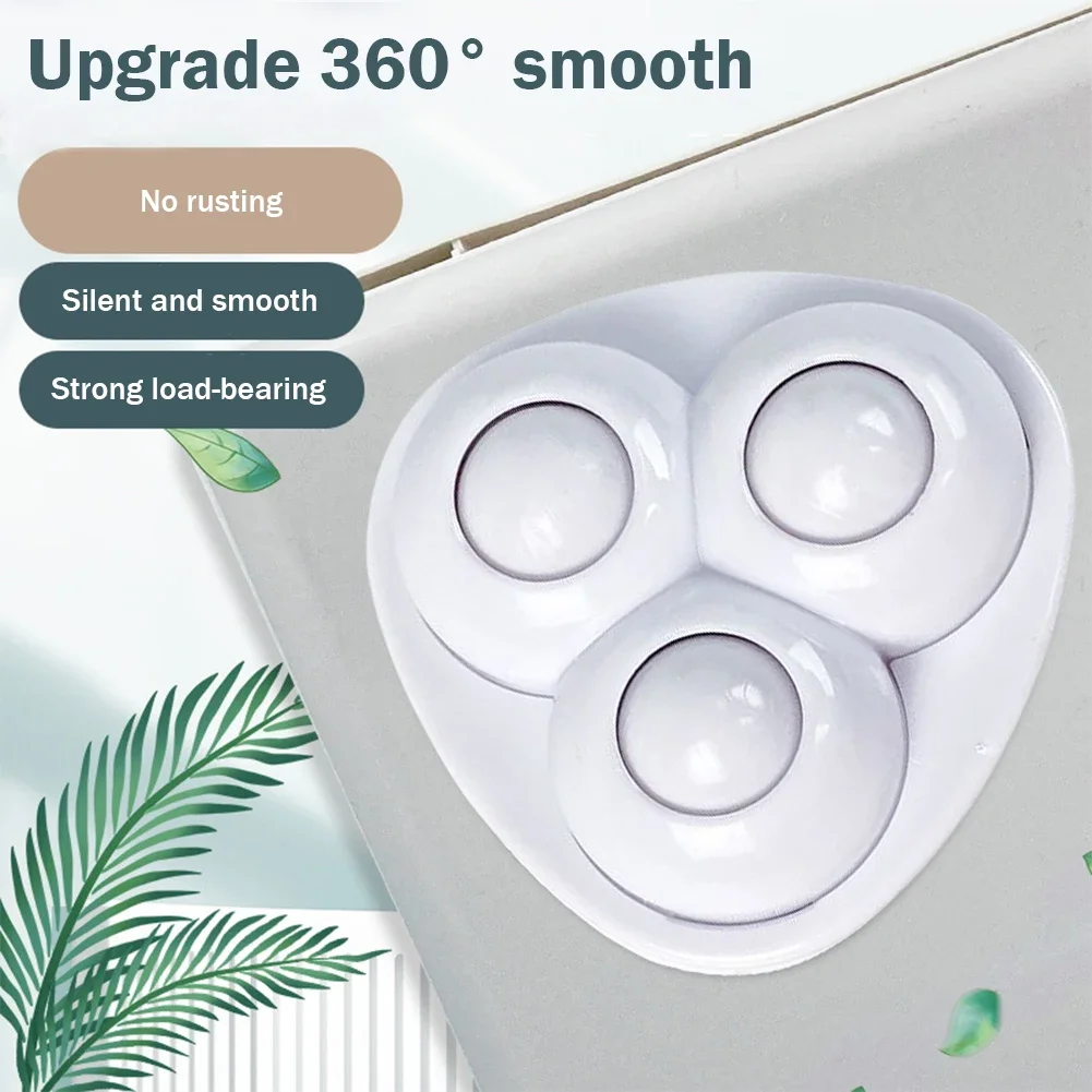 Sticky Swivel Pulley 12pcs No Noise Self Adhesive Universal Pulley Rotating Wheels for Trash Can Bottom Kitchen Small Appliances
