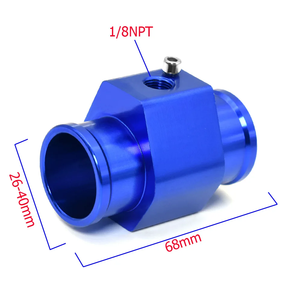 Supporto Gesso Da Cintura Tubo Di Giunzione Per Sensore Temperatura Acqua Auto/Moto – In Alluminio, Con 2 Morsetti, 26-40 Mm Manometro Turbo