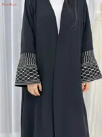 Fashion Embroidery Kimono Oversized Muslim Robe abaya syari 2