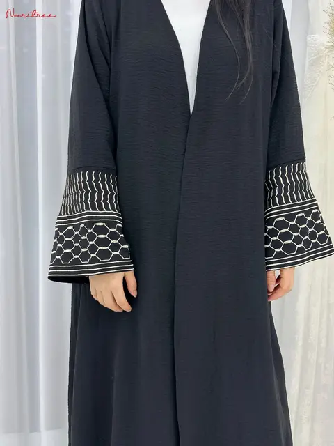 Fashion Embroidery Kimono Oversized Muslim Robe abaya syari 2 Fashion Embroidery Kimono Oversized Muslim Robe abaya syari 2