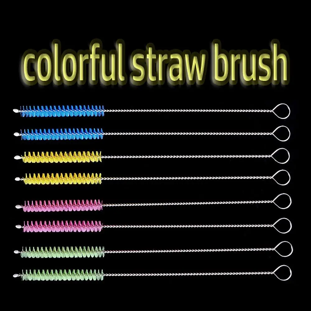 Useful Straw Cleaning Brush Colorful Nylon Straw Cleaners Healthier Multi-purpose Glass Tube Brush Slot Brush Bottle Accessory