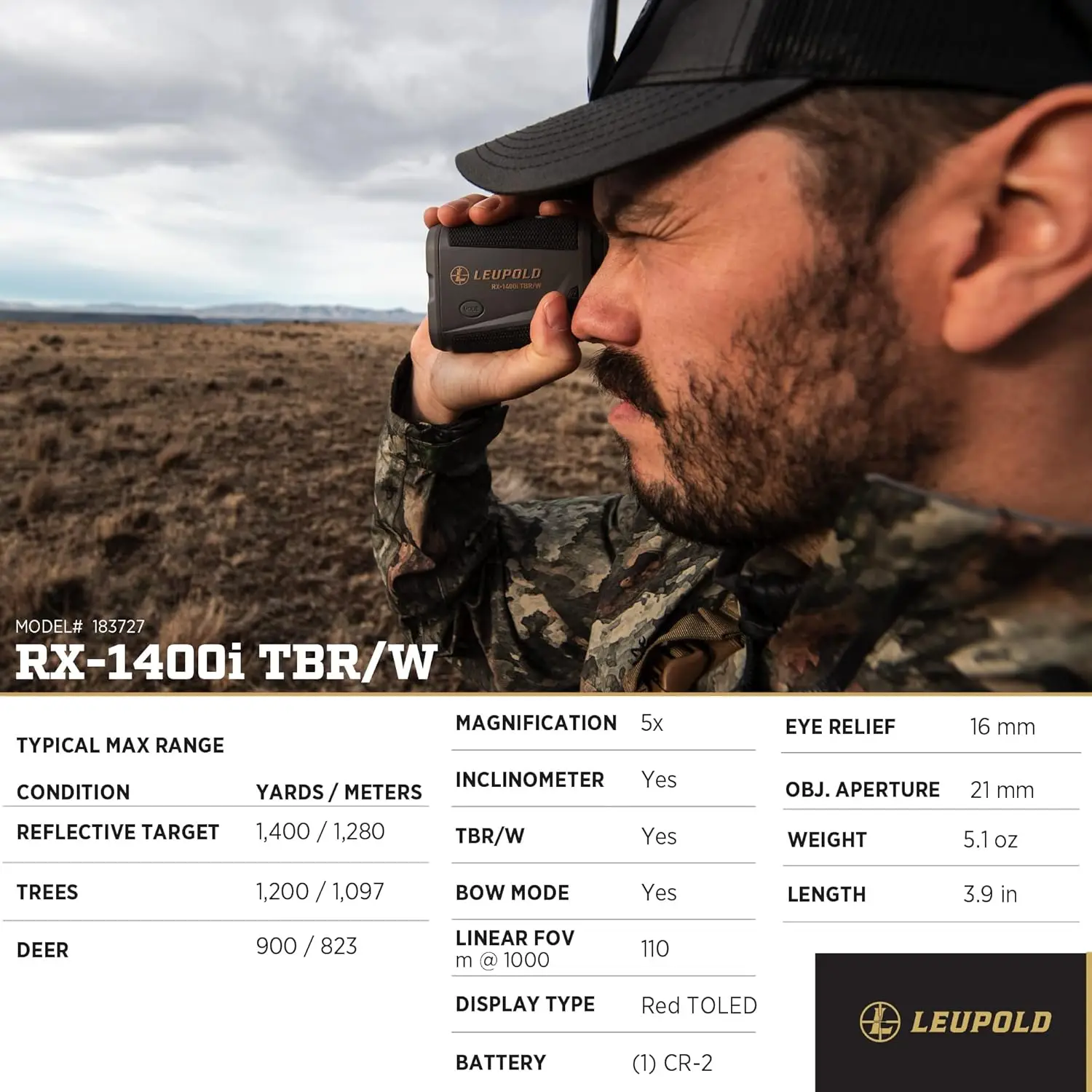 Flightpath Rangefinder, Black/Gray