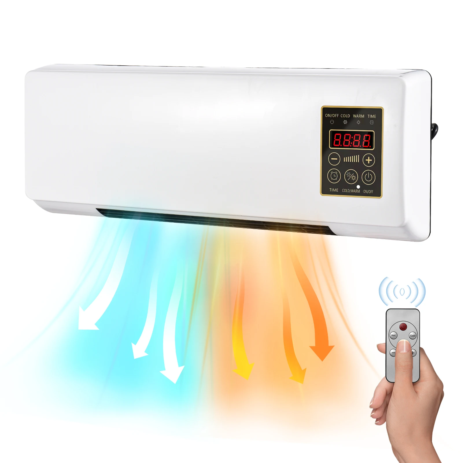 Portable Heater and Air Conditioner Combo Wall Mounted 2in1 Electric Heater  for Home Heating and Cooling with Remote Control - AliExpress