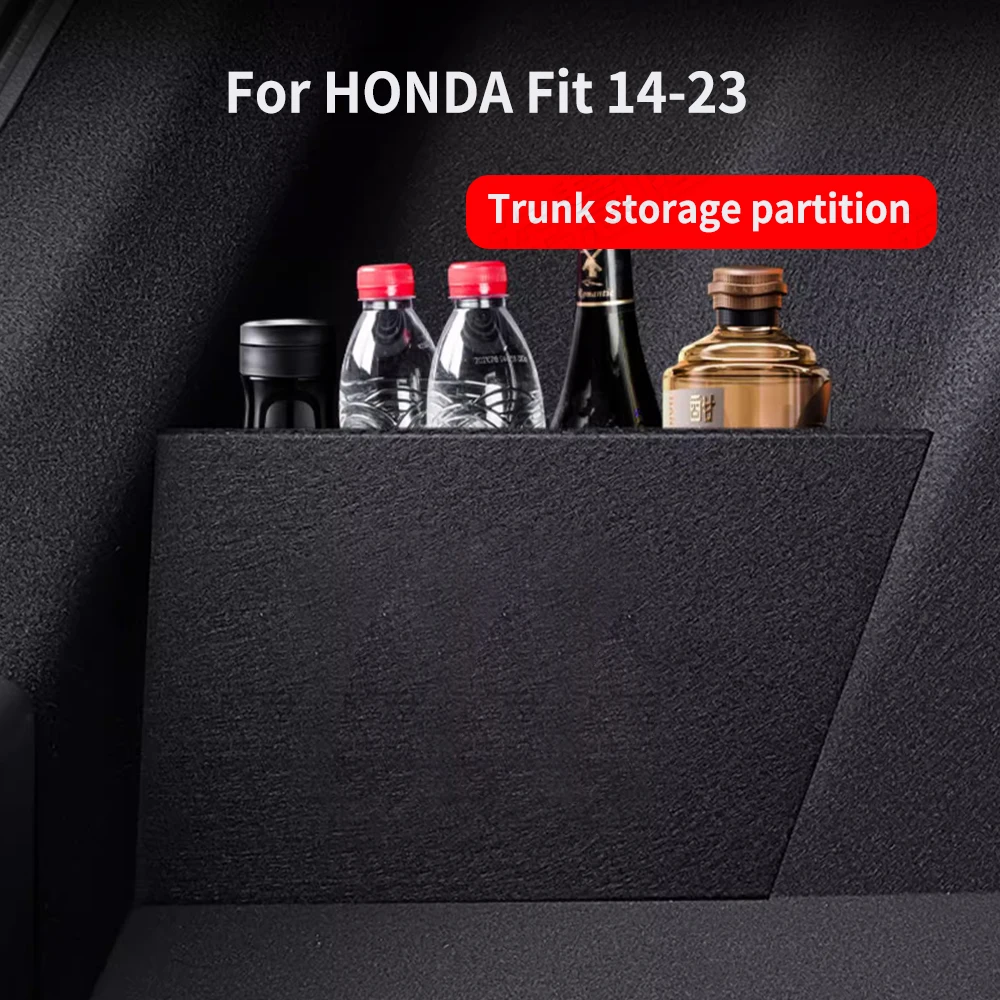 

Подходит для HONDA Fit 2014-2023, внутренняя отделка багажника, автомобильные принадлежности, ящик для хранения и хранения