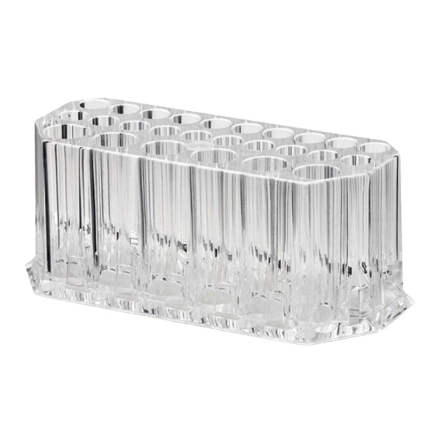 Clear Acrylic Lip Liner Organizer for Vanity 26 Spaces Makeup Eye liner  Holde