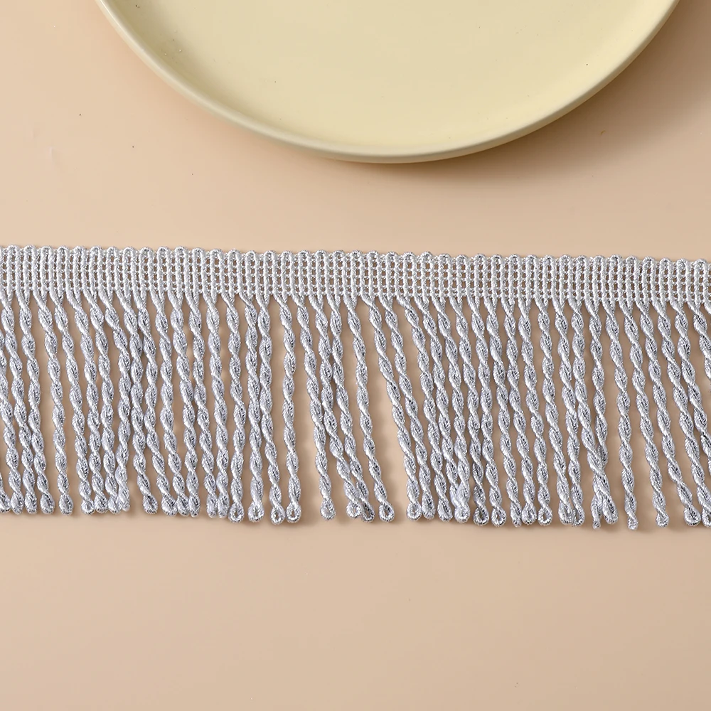 2야드/묶음 실크 태슬 프린지 트림 레이스 리본 레이스 트림 자수 레이스 원단 재봉 의류 신발 가방 장 태슬 쥬얼리 DIY용