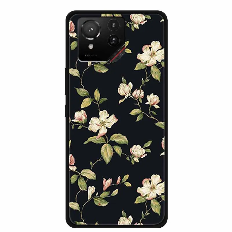 Cartoon Printed Soft Black Silicone Phone Case