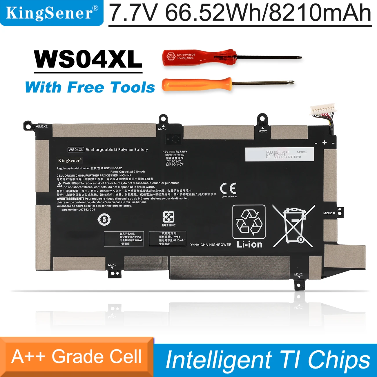 Kingsener-bateria do Portátil para hp Spectre Ws04xl X360 14-ea 14t-ea000 14-ea0007na 14-ea0002ni 14-ea0003ns L973522d1 L97357005