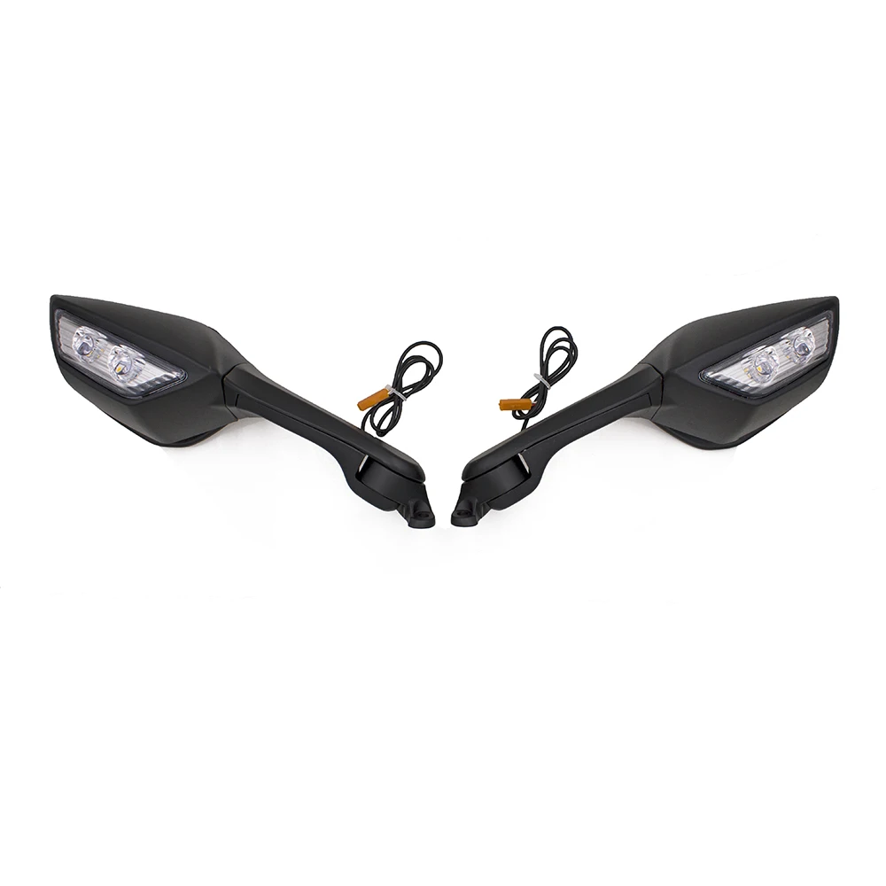 LED Turn Light Signals Rear View Rearview Mirrors Motorcycle Foldable Mirror for Yamaha YZF R6 YZFR6 15-2023 YZF R1 YZFR1 YZF-R1